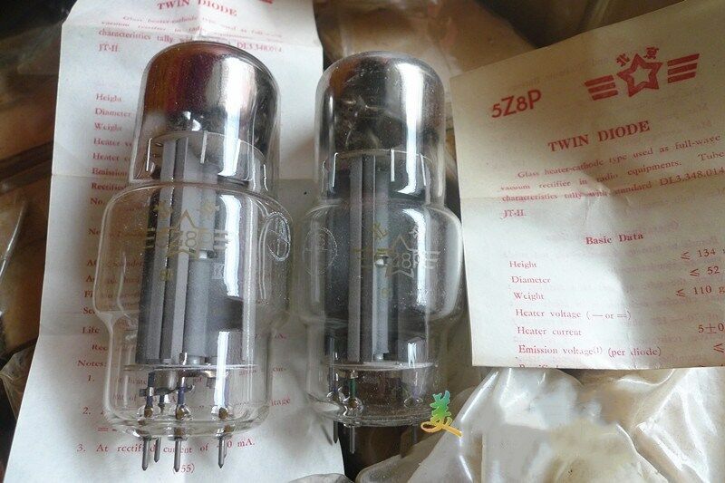 2pcs matched 5Z8P tube J-class rectifier 5U8C for HIFI vacuum tube amplifier