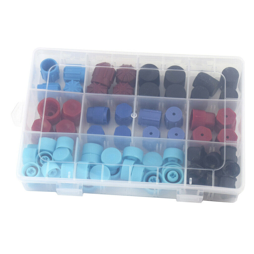 77 Pieces A/C Air Conditioning Service Charging Port Service Caps R134a High Low