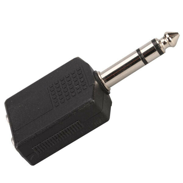 2x Stereo 6.35mm 1/4'' 1 Male Plug To 2 Mono Female Jack Audio Y Splitter