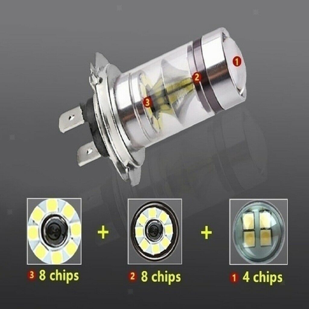 Mini Car Foglight Lamp Driving Lights DRL Bulbs Conversion Kit Waterproof H7