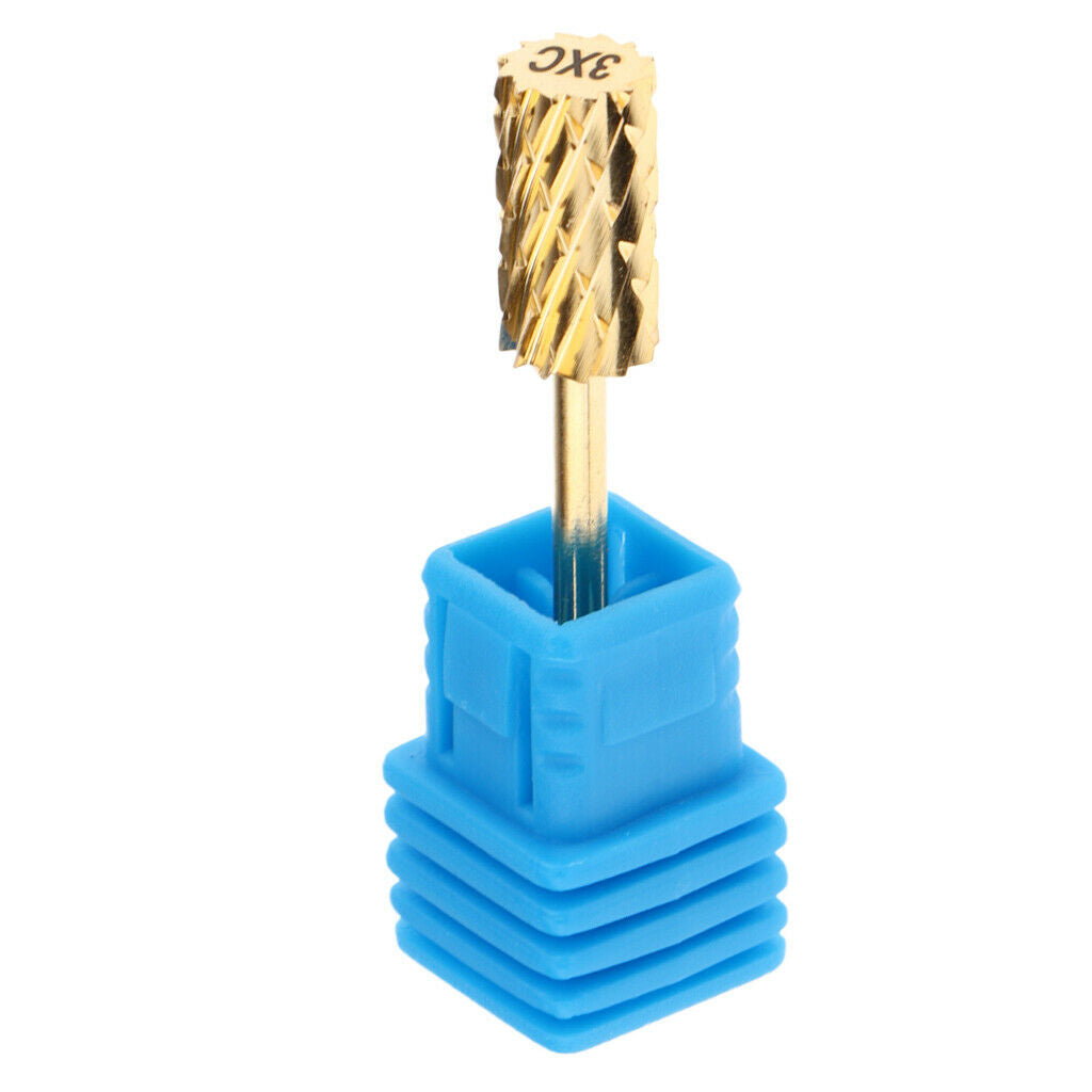 6 Grit Smooth Top Barrel Head Pro Nail Drill Bits Grinding Polishing Heads