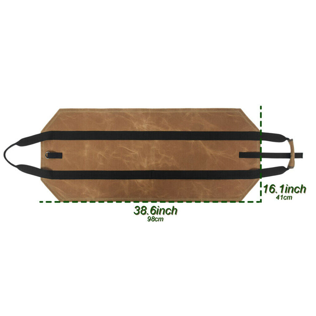 Canvas Waterproof Wood Bag Handbag Heavy Duty Log Carrier Stove Accessories