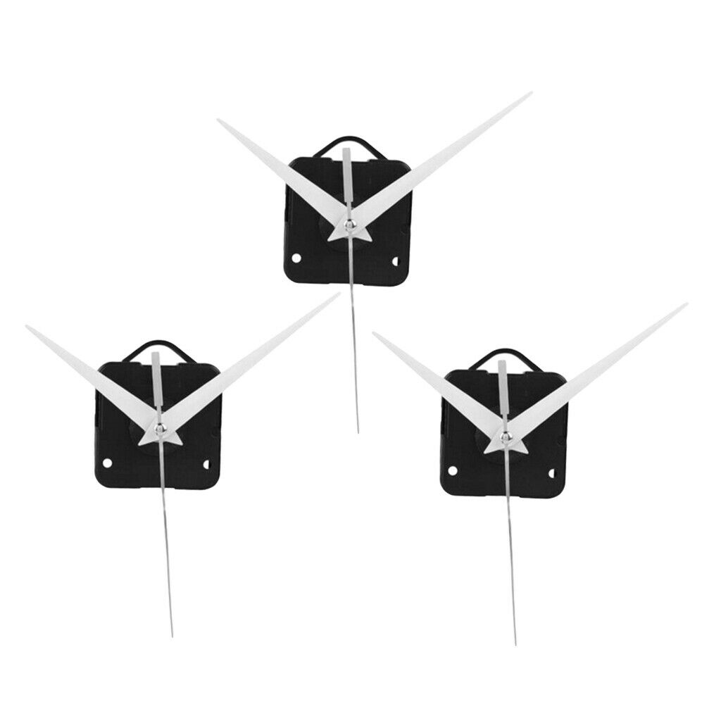3Pcs Quartz Clock Movement Shaft Mechanism Wall Clock Repair Accessories