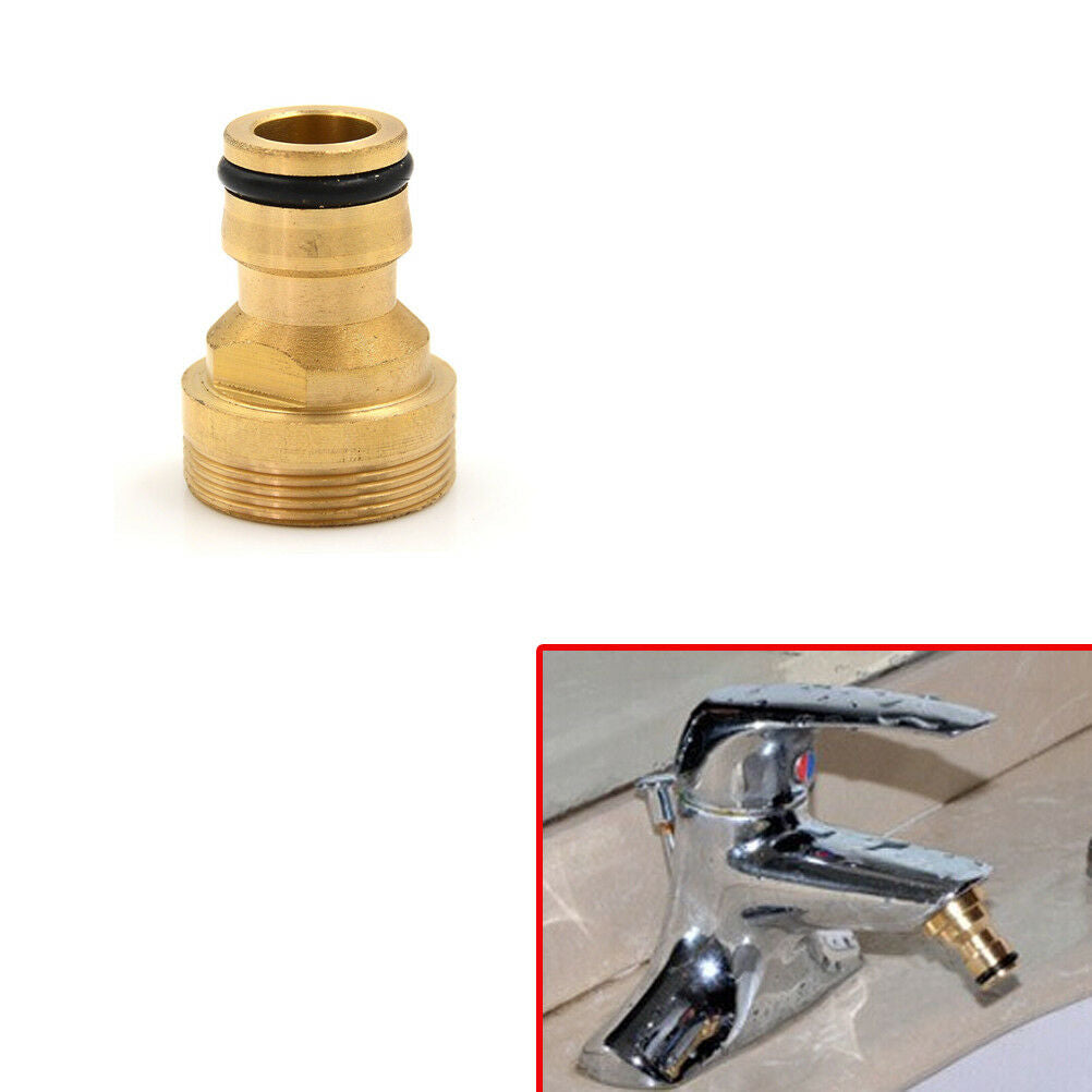 1PC Brass Hose Tap Connector 23mm Threaded Home Water Pipe Adaptor Fitt .l8