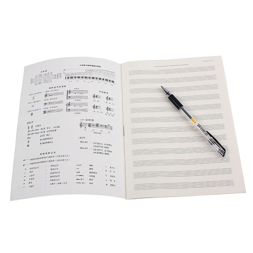 Music Manuscript Sheet Notes Notebook Music Tab Staff Stave Notebook Paper