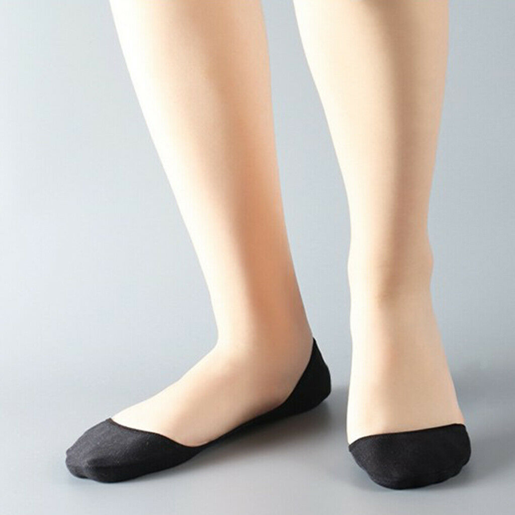 1Pair Fashion Ladies No Show Hidden Solid Ultrathin Flats Boat Socks Black