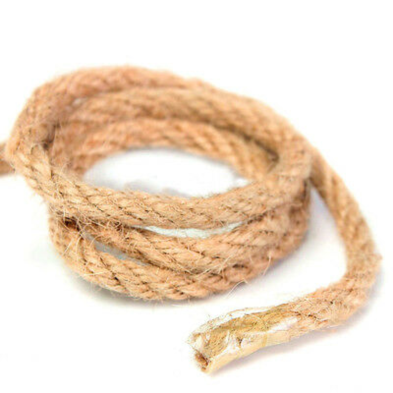 6mm Burlap Rope Twist Hemp Natural Linen Twine Jute Cord Craft String 20M