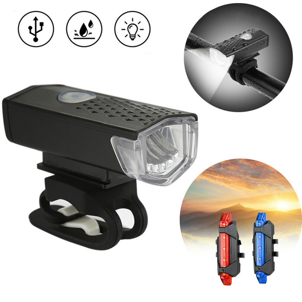 USB Charging Bike Light MTB Bicycle Front Back Rear Taillight Bicycle Lights