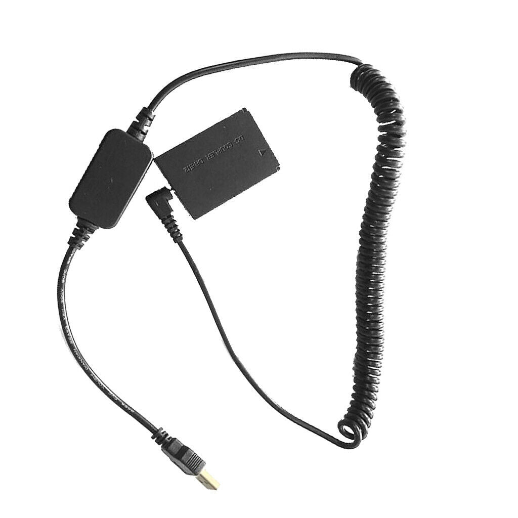 Spring Power Coiled Cable LP-E12 Dummy Battery DR-E12 DC Coupler for Canon