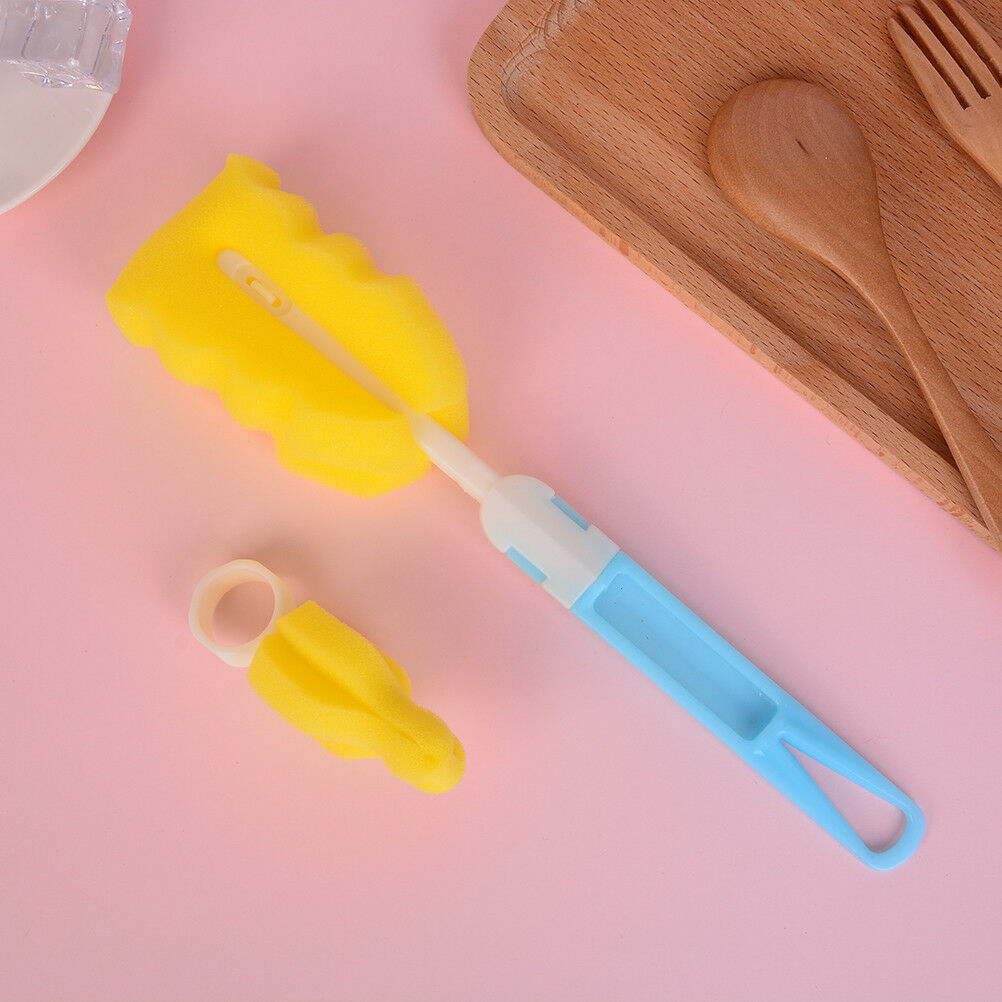 2Pcs Newborn baby milk bottle pacifier spout tube sponge clean brush tool.l8