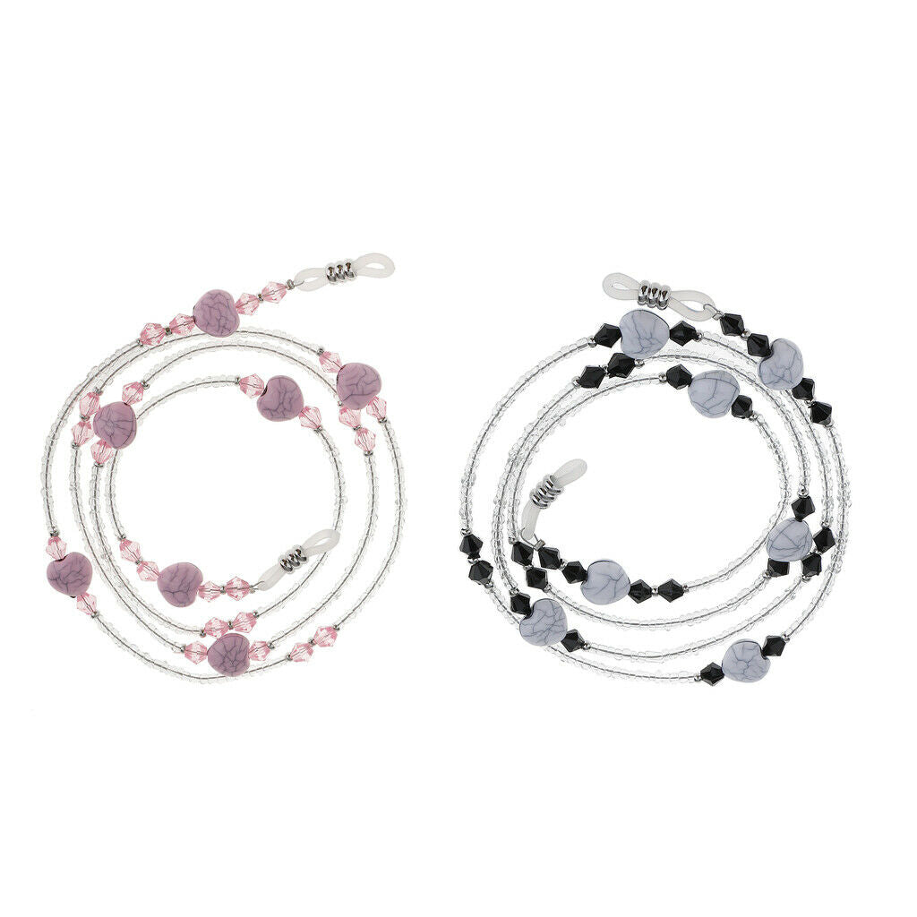 2pcs Eyeglass Sunglasses Eyewear Chain Holder Cord Lanyard Necklace