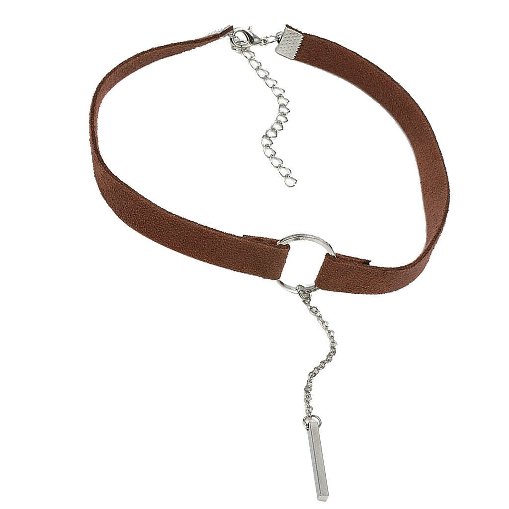 Choker Collar Chain Pendant Necklace Party Prom Fancy Elegant Decor Coffee