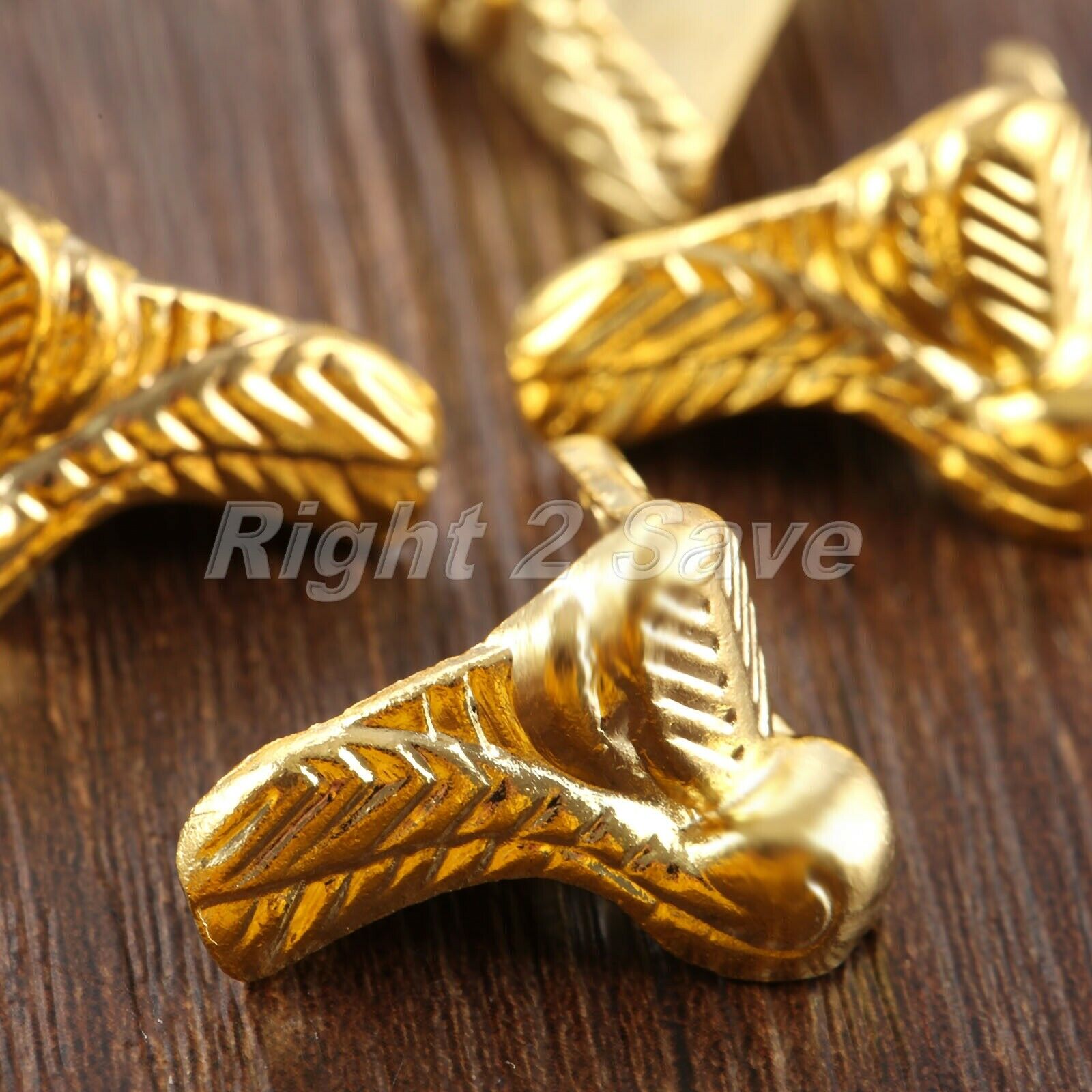 4x Unique Wood Chest Jewelry Box Wood Decorative Feet Leg Corner Protector Guard