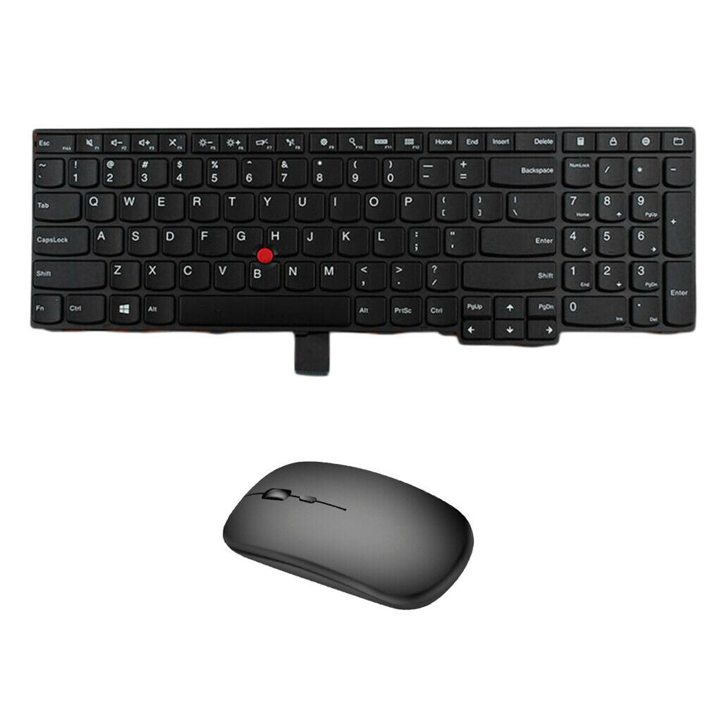 For Lenovo ThinkPad E531 T540 US English Keyboard+Mini Charge Wireless Mouse