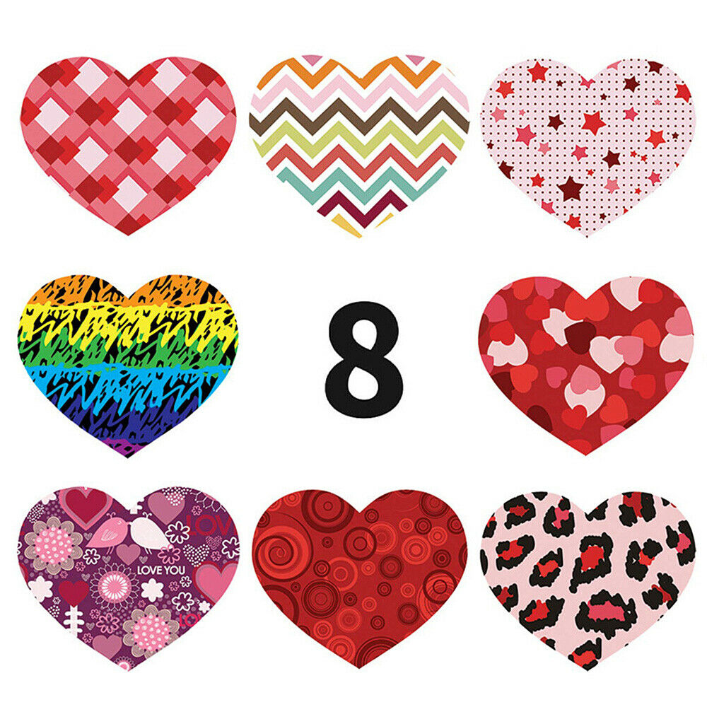 1 Roll 1" Valentine's Day Heart Stickers Sealing Label Gift Packing Decoration