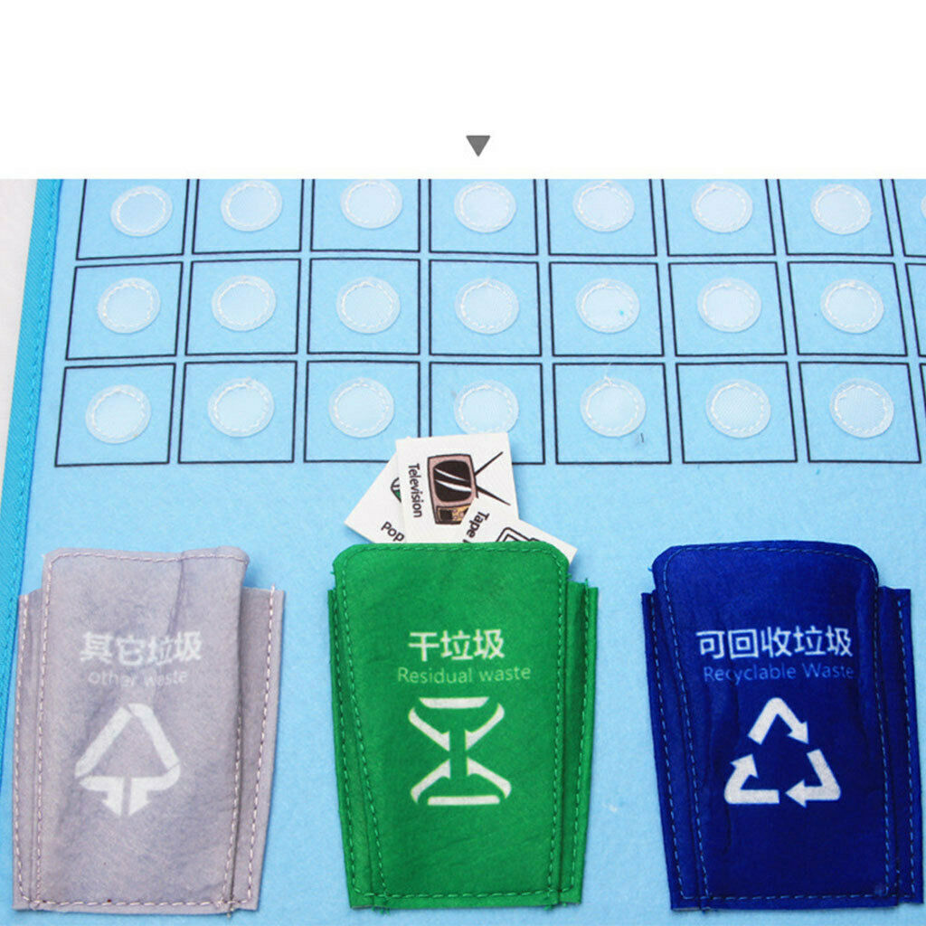 Baby Travel Felt Cloth Garbage Sorting Montessori Busy Board Car Toys Gift