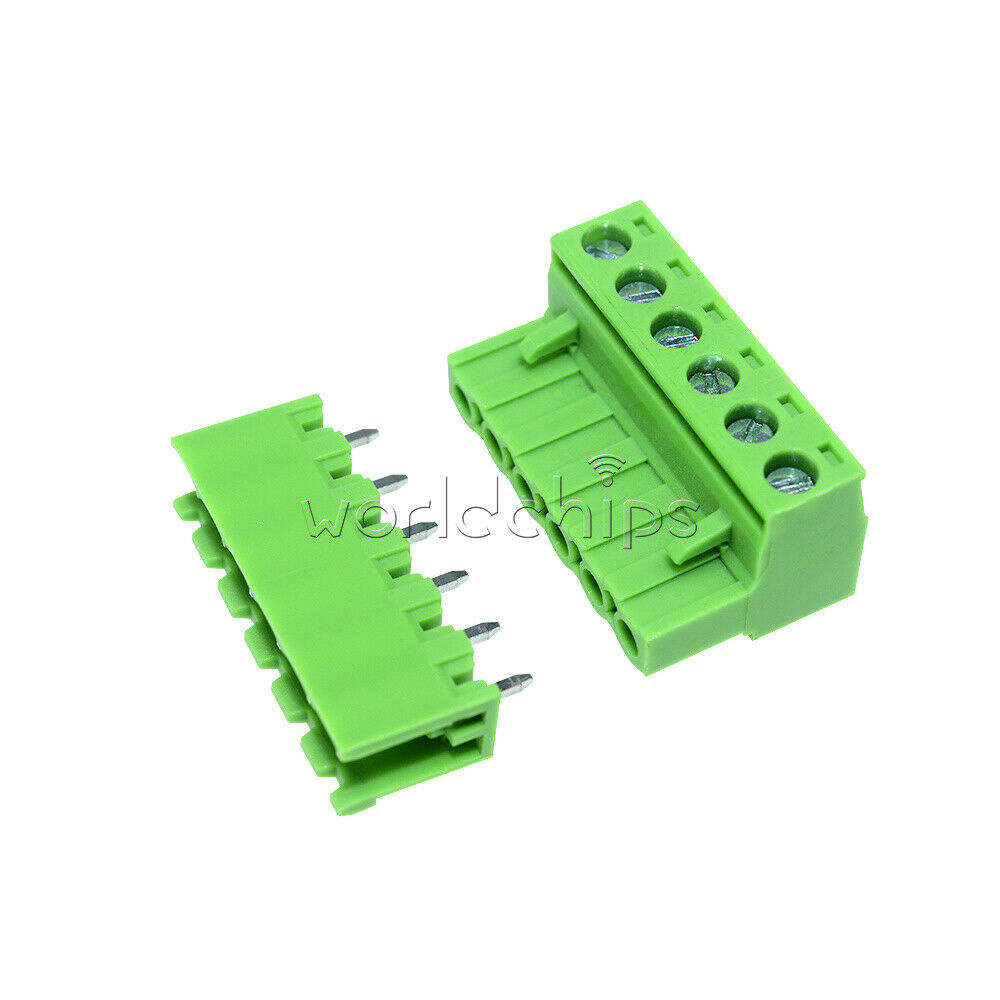 5PCS Lot KF2EDGK KF-6P Right-Angle Plug-in Terminal Connector 5.08mm Pitch