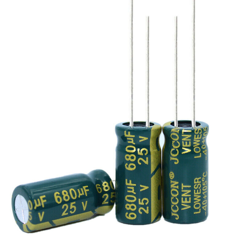 10pcs 25v680uf Aluminum electrolytic capacitor Audio Power Adapter 8x16mm