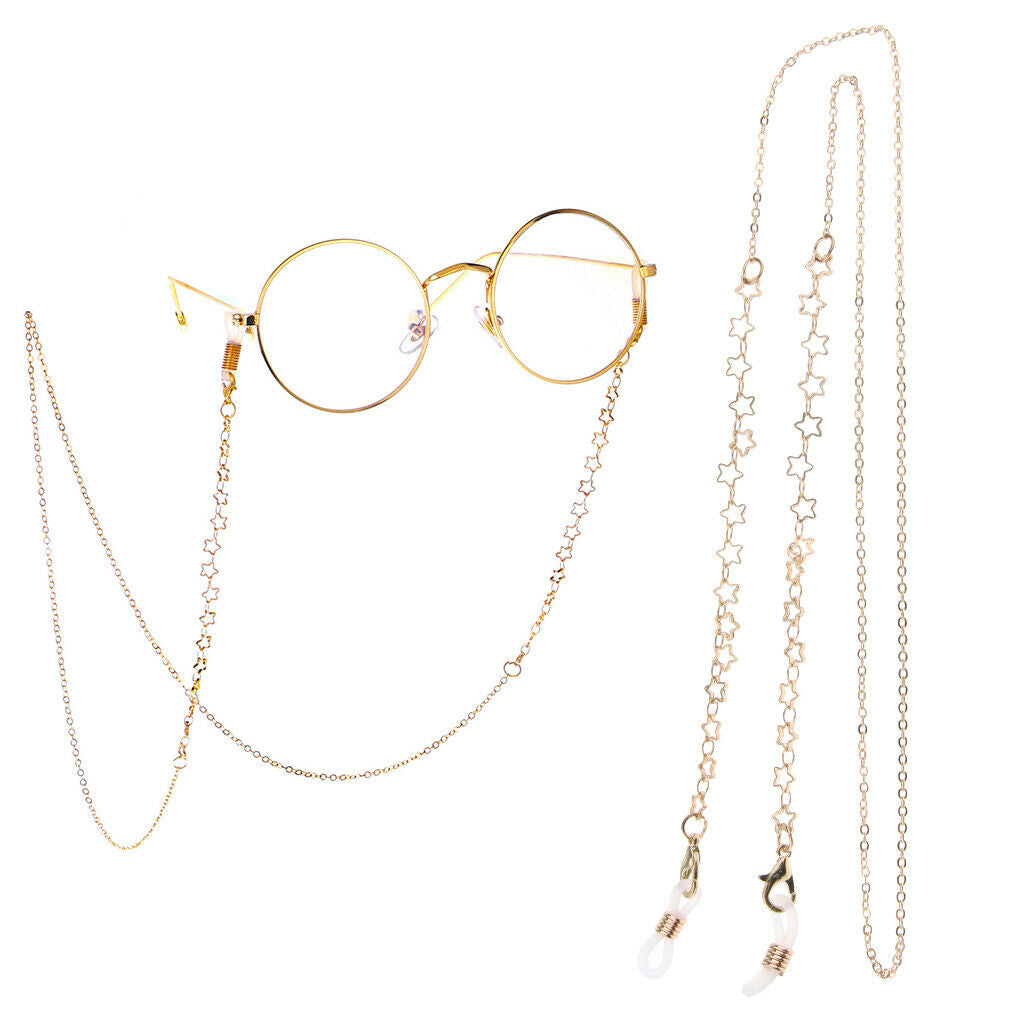 Pack of 2pcs, Anti-slip Elegant Eyeglasses Sunglasses Holder Chains Eyewear