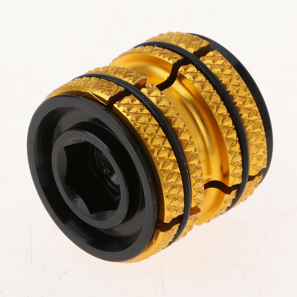 Bike Aluminum Alloy Fork Headset Key 1 1/8 Expander Plug Star Nut  Golden