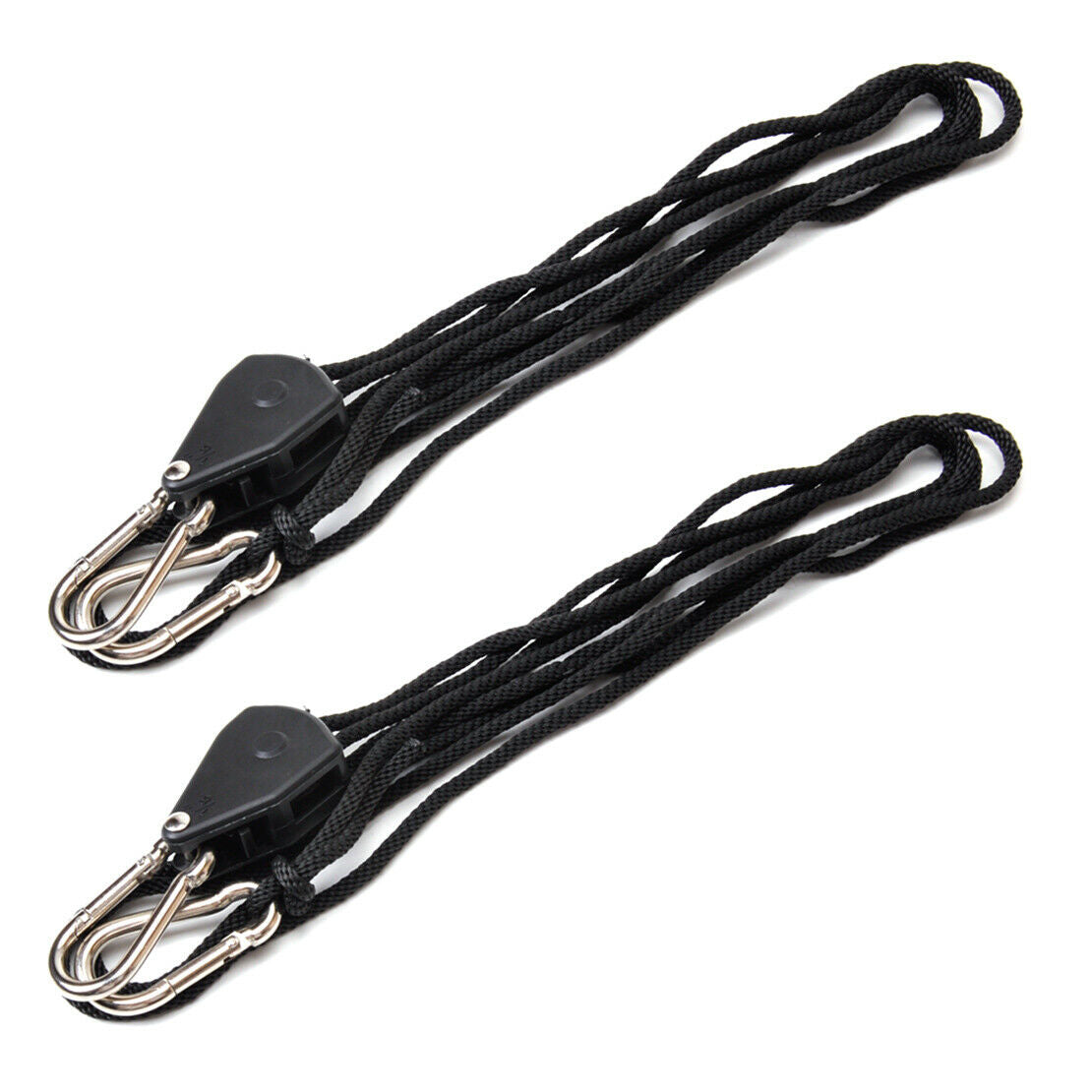 2Pcs 1/8" Hydroponic Adjustable Grow Tent Light Hanger Ratchet Rope Up 150lbs An