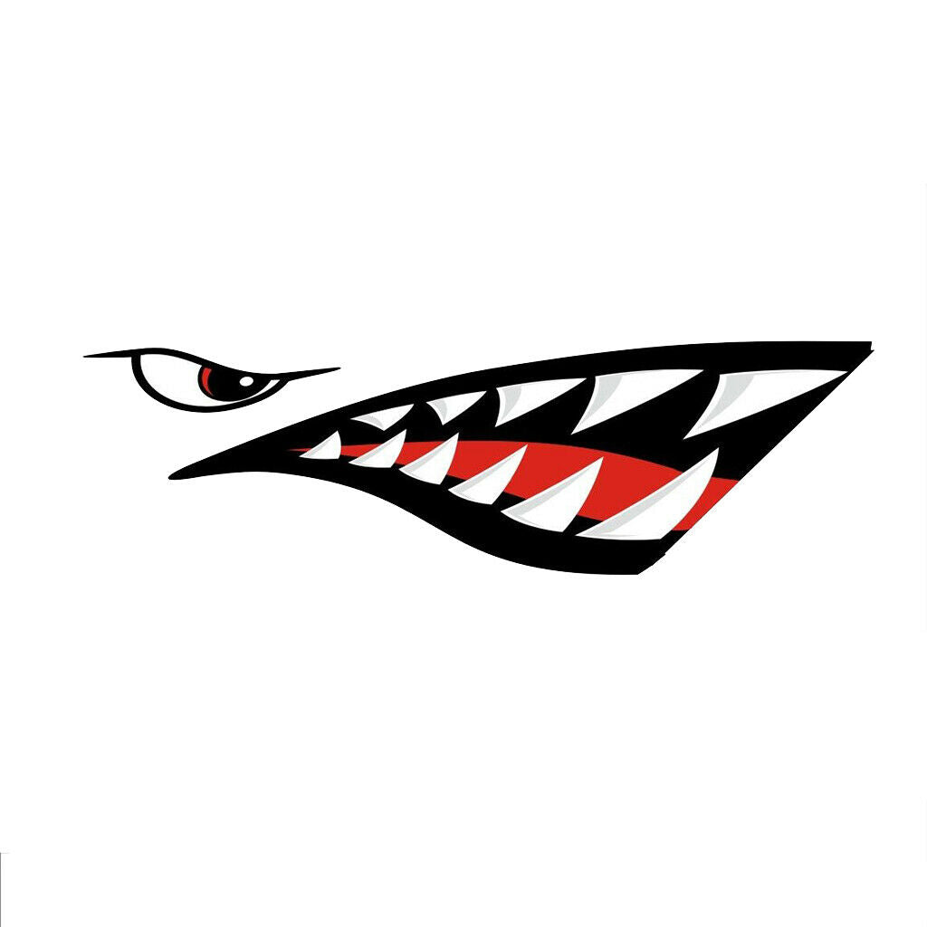 2Sets Waterproof Vinyl Shark Teeth Mouth & Dolphin Fishing Boat for Kayak Dinghy