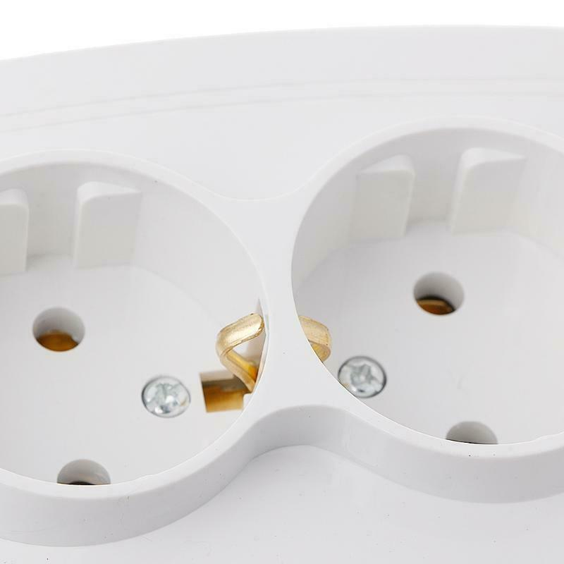 220V/16A 118x80mm EU Double Ground Socket Household Industrial Power Outlet