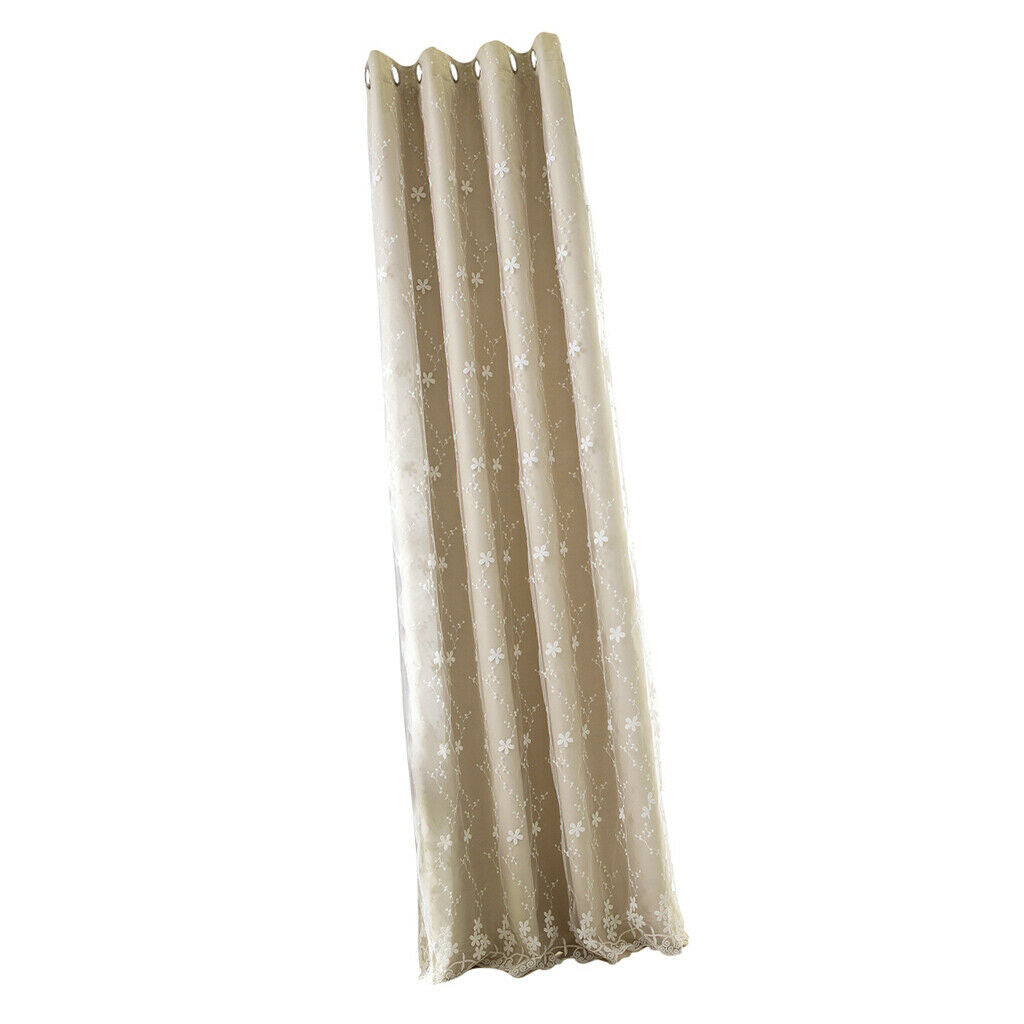 Double Layer Curtain  Bedroom Window Drape Decoration 107x160cm