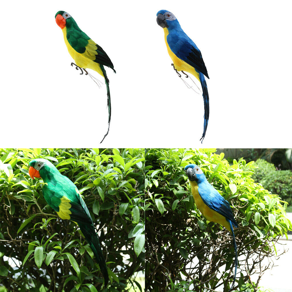 2pcs Simulation Feather Bird Artificial Foam Parrot Birds Party Crafts Ornament