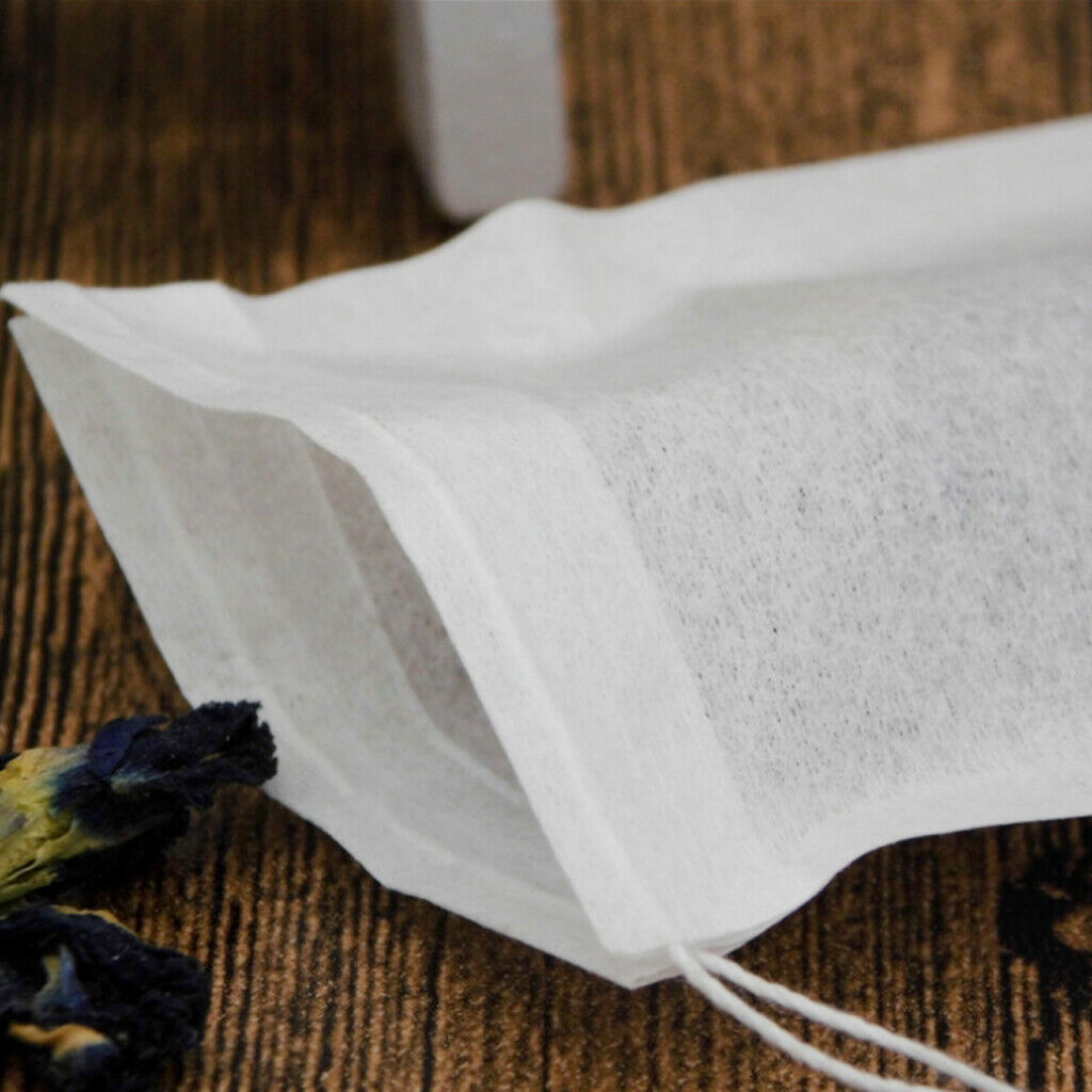 100pcs Empty Loose Leaf Tea Filter Bag set Disposable Spice Bags 7x9.5cm