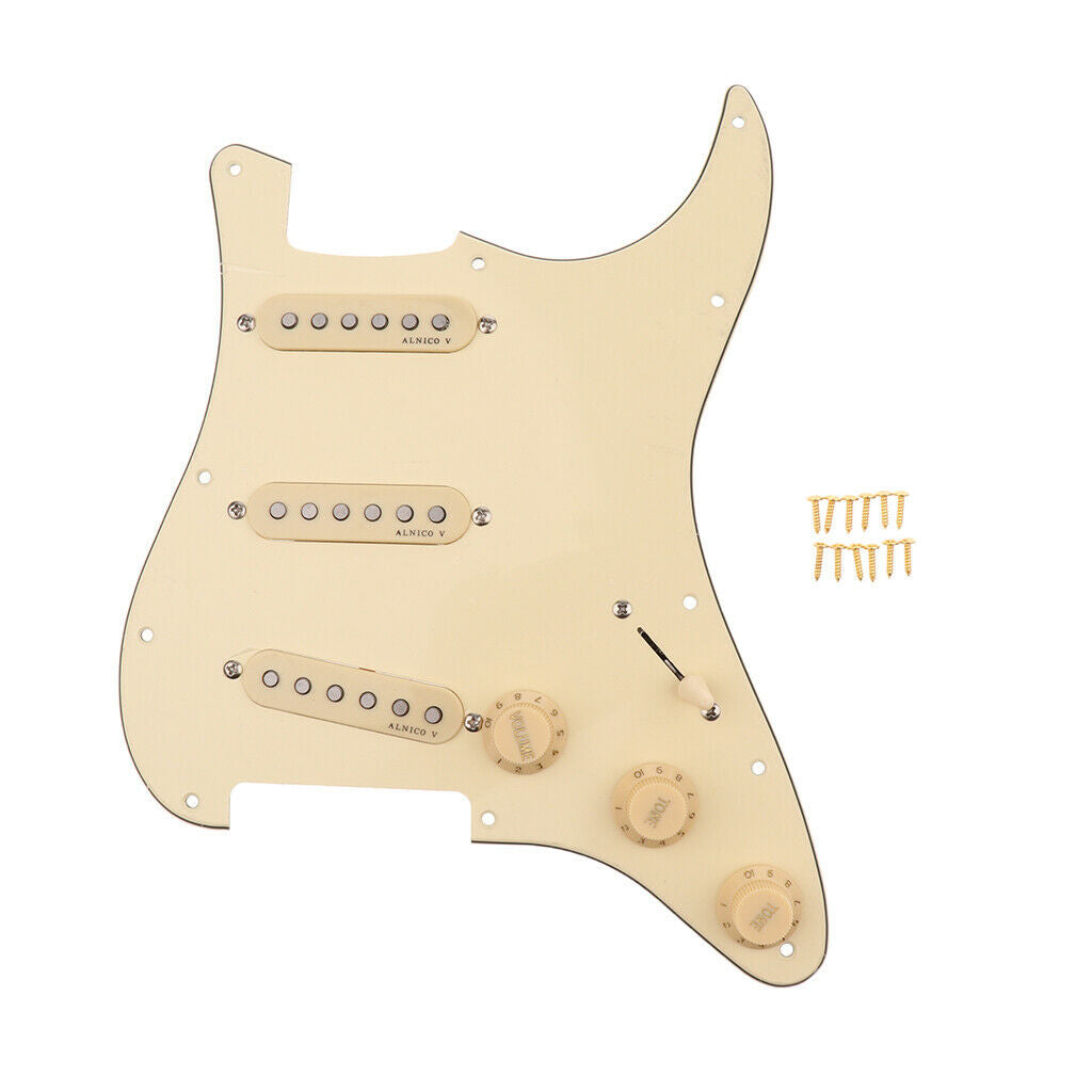Guitar Upgrade Loaded SSS Pickguard Alnico V Pickups Set Guitar Accessory