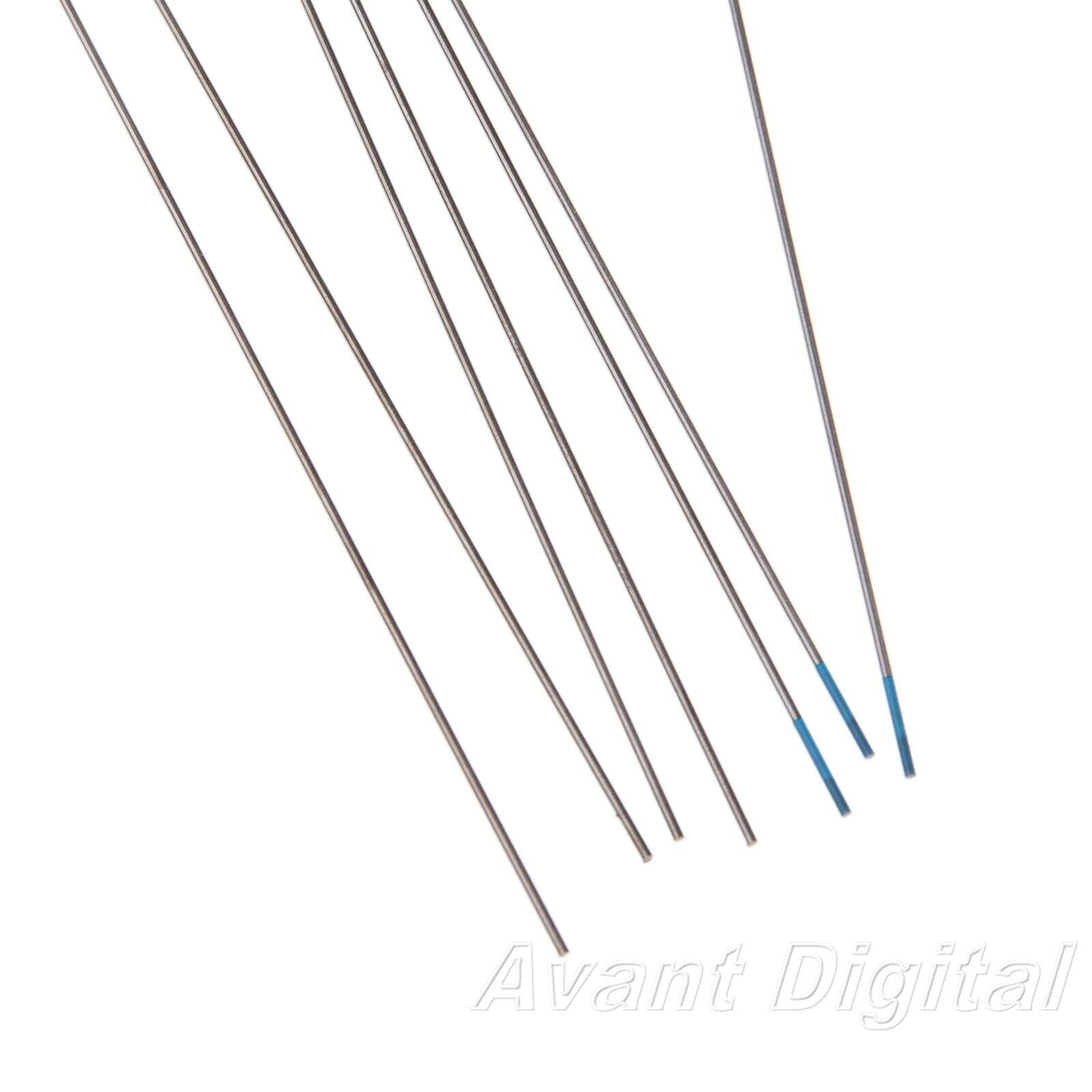 10X TIG Welding Tungsten Electrodes 2% Lanthanated 0.04"x6" Blue Tip Replace Kit