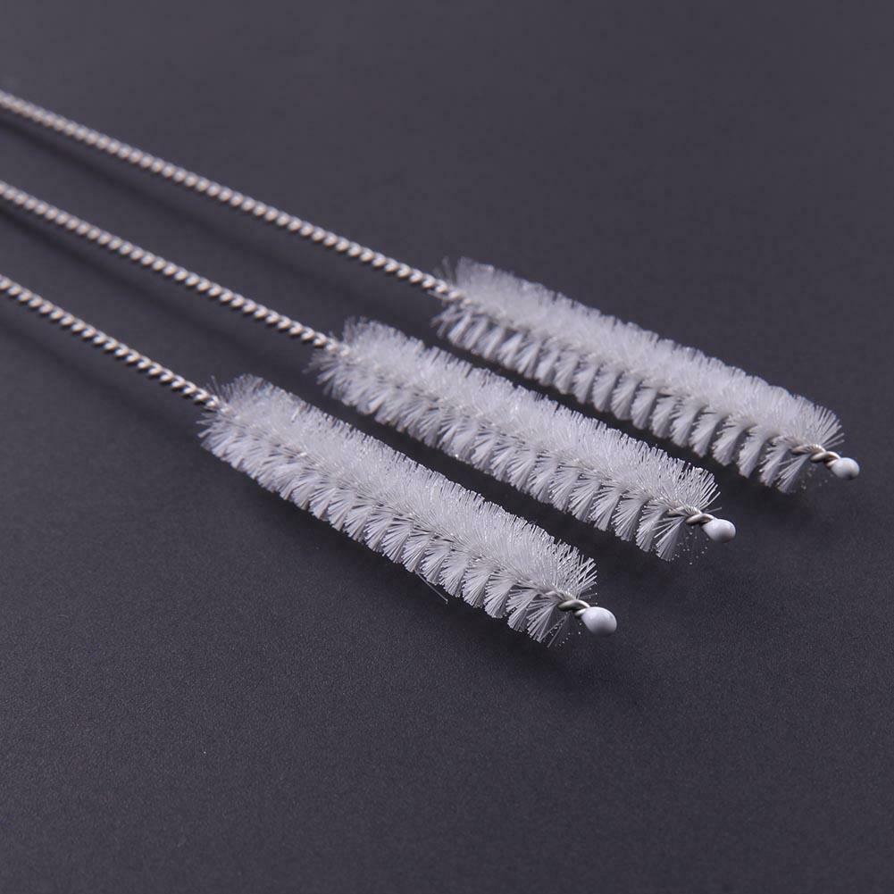8Pcs Stainless Steel Metal Drinking Straw Straws with 3 Cleaner Brush Kit @