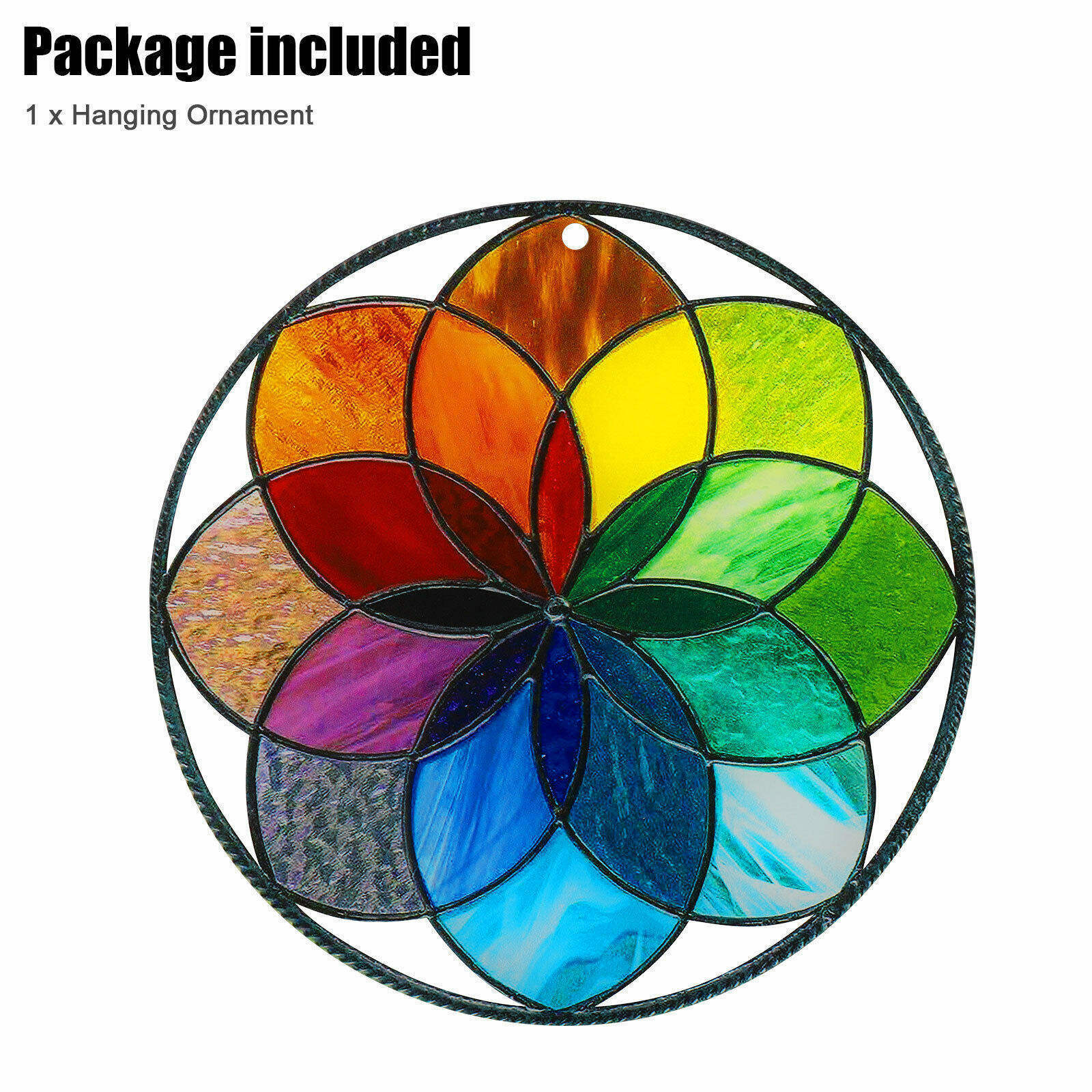 Stained Acrylic Rainbow Window Panel Hanging Suncatcher Wall Pendant Decoration
