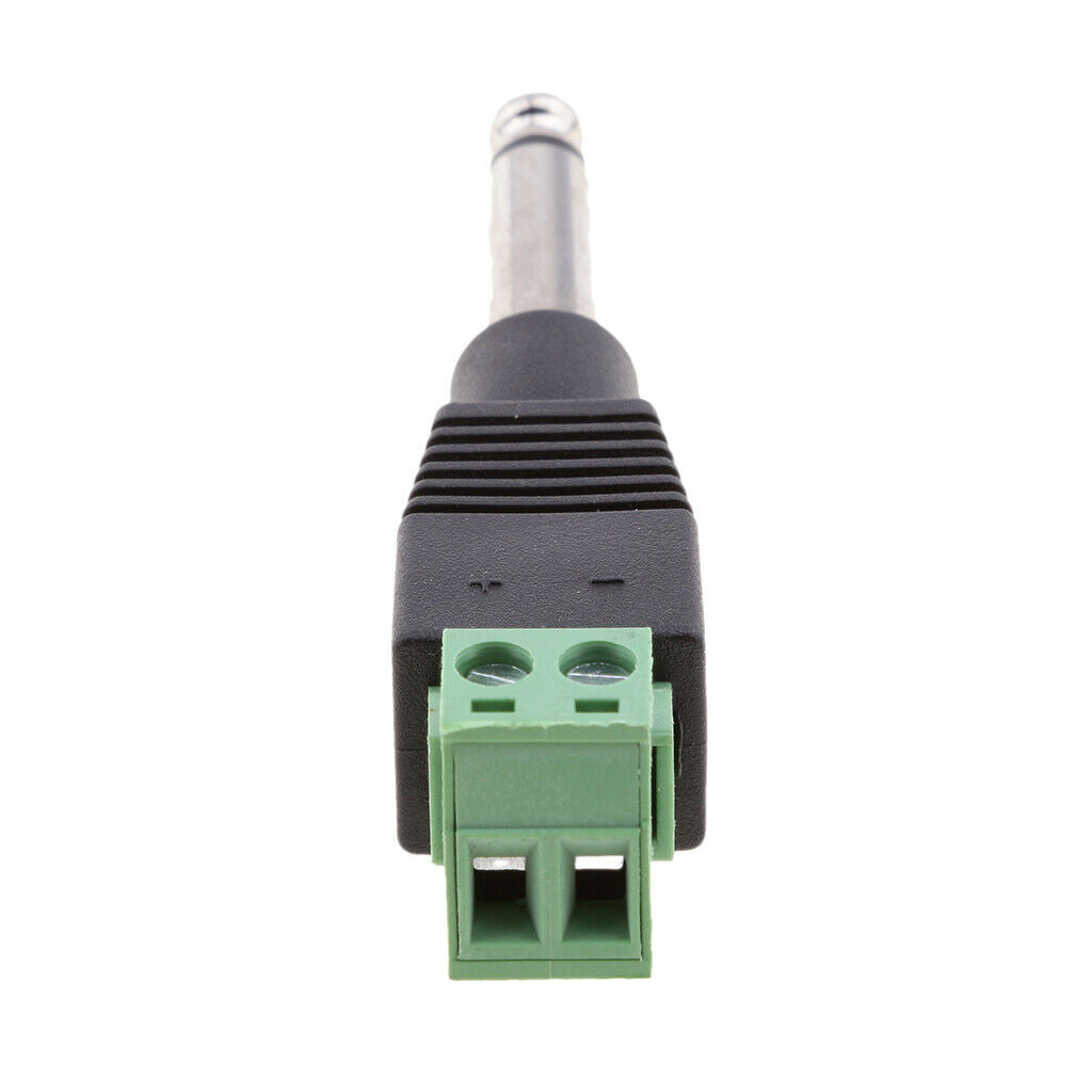 Pack of 5 Mono 6.35 Mm 1/4 Inch Audio  Plug with Internal Thread Connection