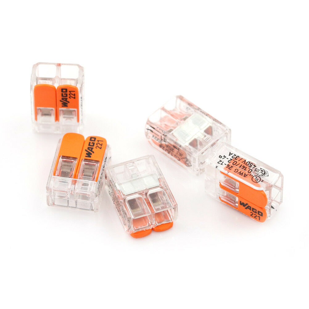 5XSale Wago 221-412  2 Conductor Compact Connector 10 PK Copper WireJC.l8