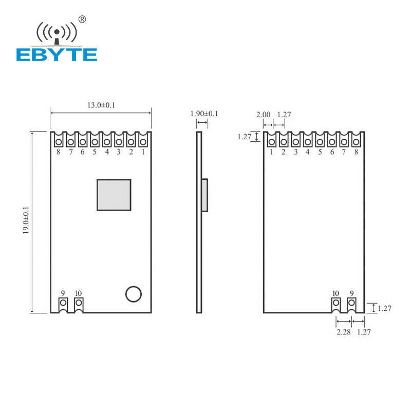 Ebyte CC1101 Industrial grade SPI 1.2km 10dBm SPI Rf Amplifier Module Ask 915