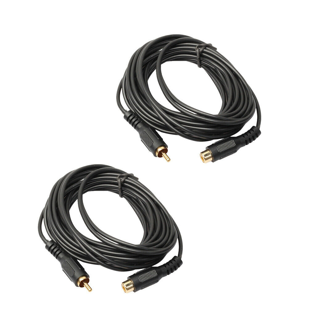 2 Piece 15ft PVC + Copper 4.5mm Sound Extension Adapter Durable to Use