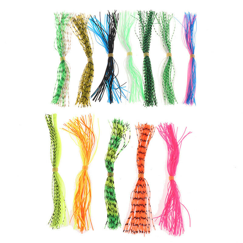 12 Bundles Mixed Color Silicone Skirts for Lures Squid Skirts Fly Tying Mate DF