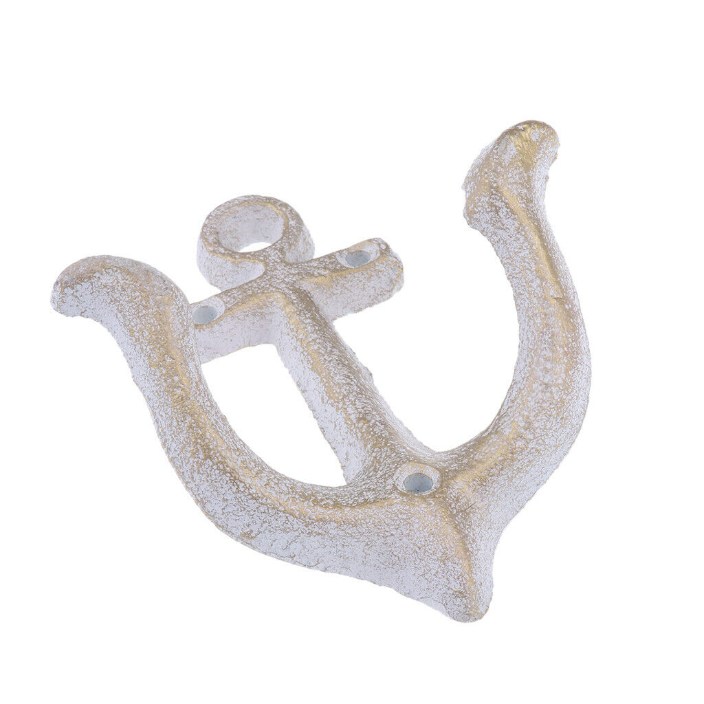 2 Pcs Wall Hook Bathroom Bedroom Heavy Duty Coat Hook Rack Hanger White