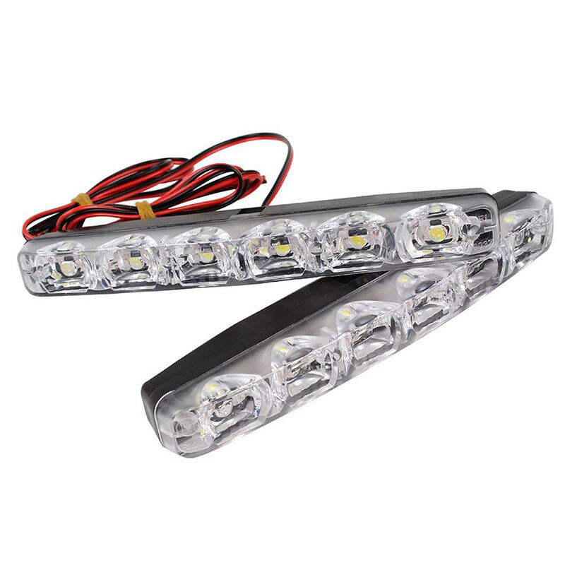 2PCS 12V 6 LED Daytime Running Light DRL Car Fog Day Driving Lamp Lights Kit Kt