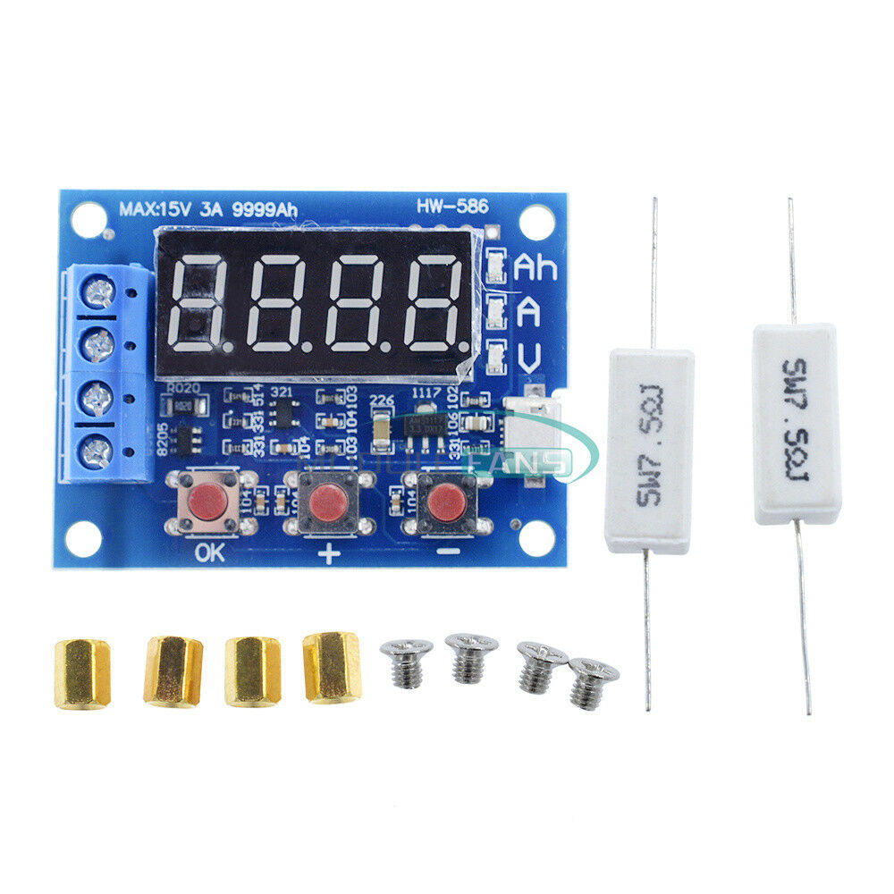 1.5v~12v Battery Capacity Meter Discharge Tester 18650 li-ion lithium Lead-acid