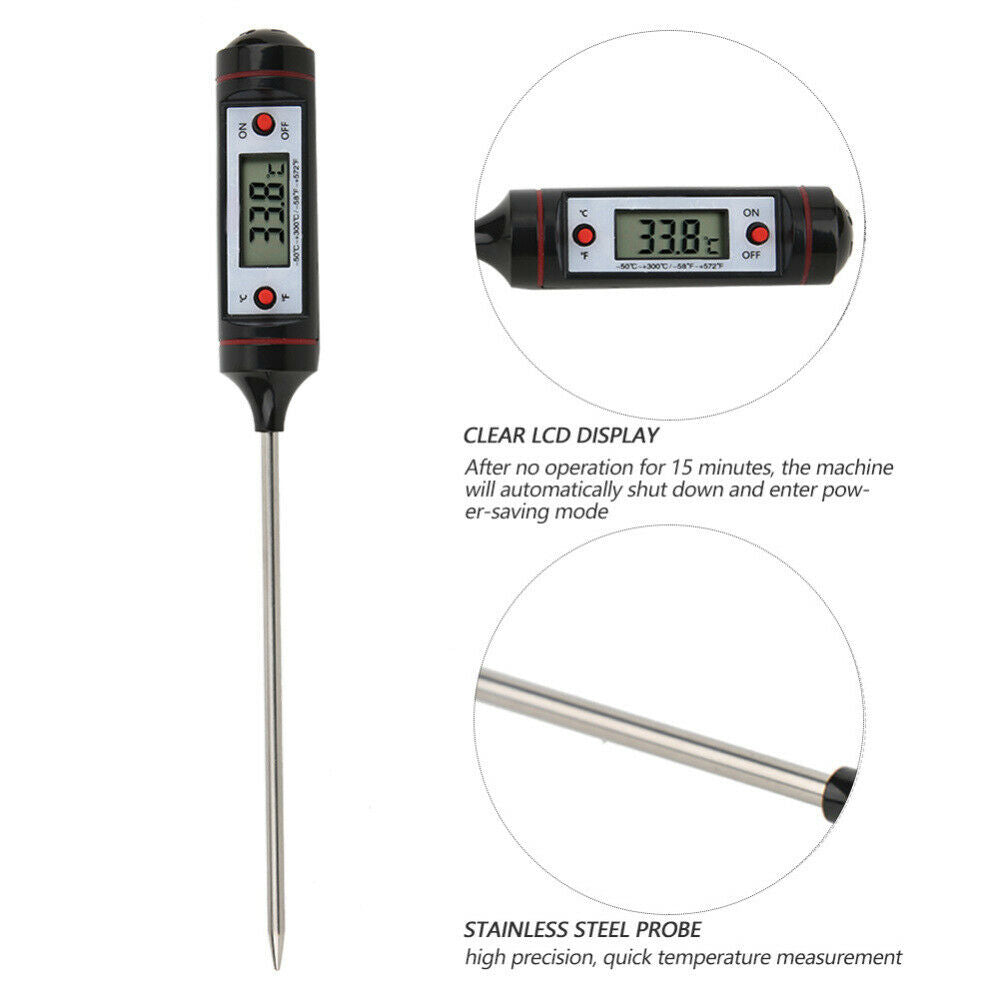Digital Thermometer For Meat Milk Water Cooking Food Probe BBQ Kitchen Tool