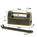 Retro Style Chinese Padlock Copper Locks Collection Gifts Fortune