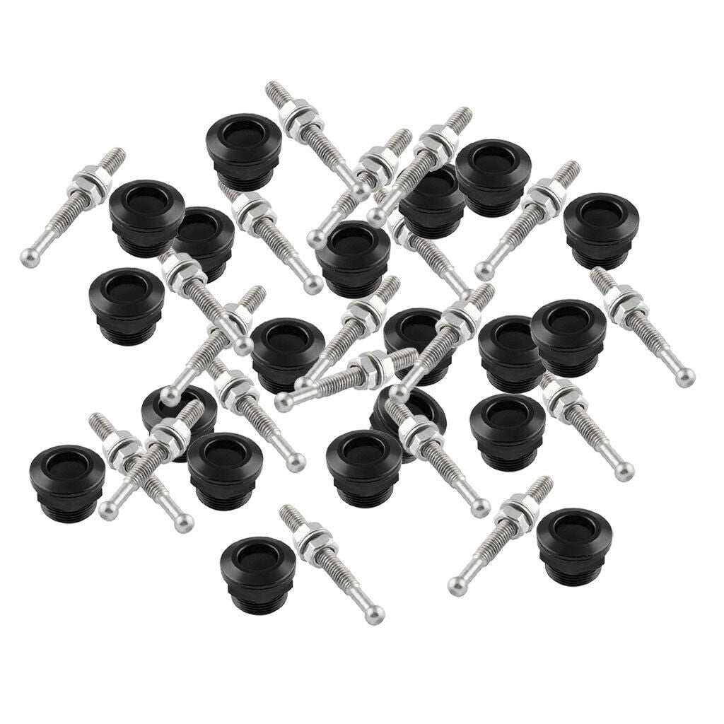 20pcs Universal Car Latch Push Button Hood Pins Lock 22mm Diameter Hood Lock