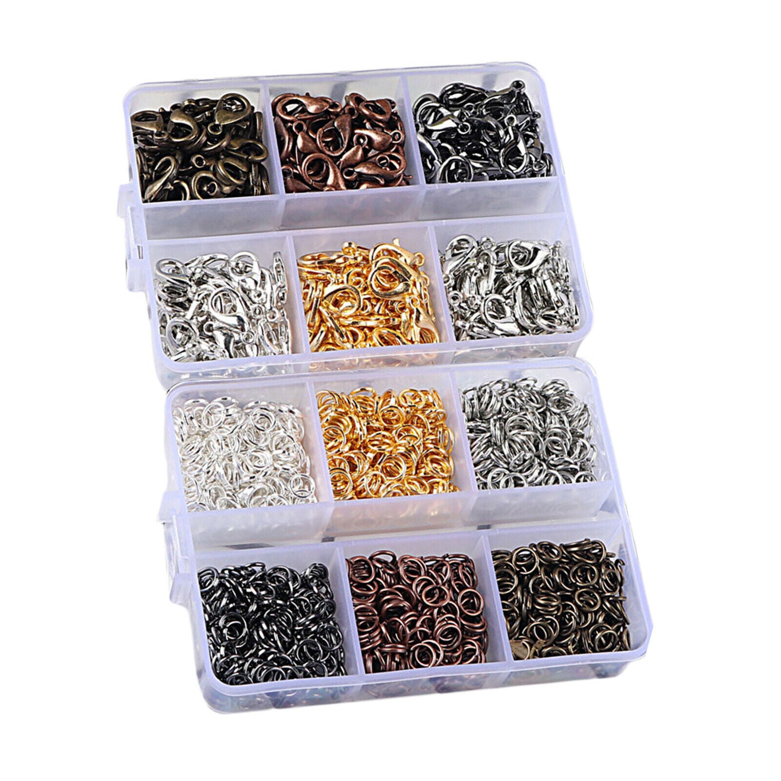 2 Box Lobster Claw Clasps Findings Kit & Jump Ring for DIY Jewelry Making