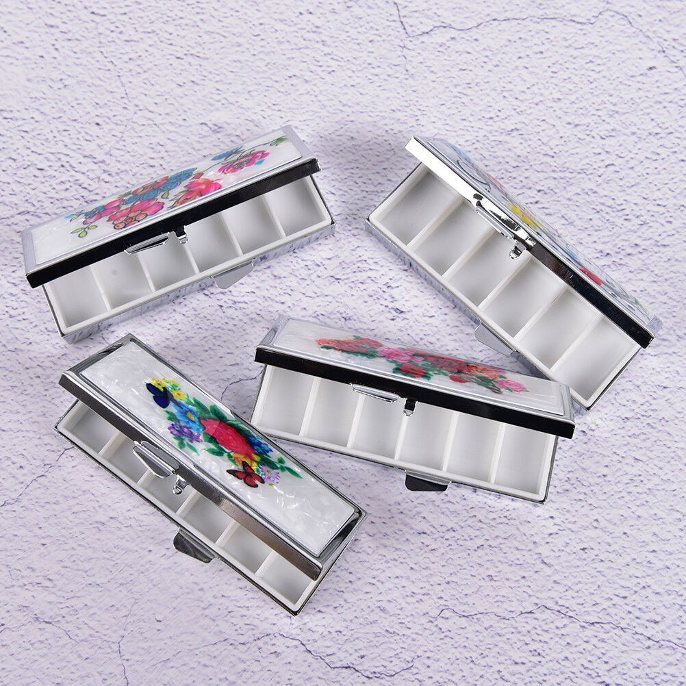 Metal Travel Pill Box Medicine Organizer Container Jewellery Storage Holde.l8