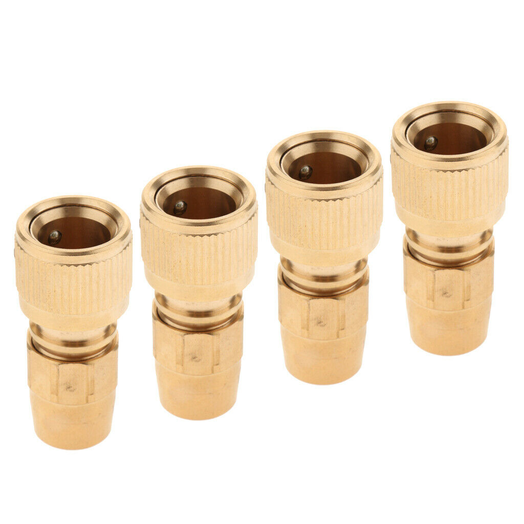 4Pack Brass Garden Expandable Hose Repair Adaptor Joint Male Pipe Nozzle