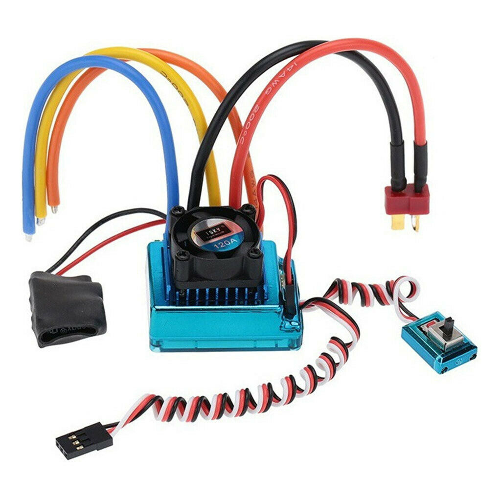 120A Brushless ESC for 1/10 Off/On-road Drift Car Truck 400-600mm Boat Accs