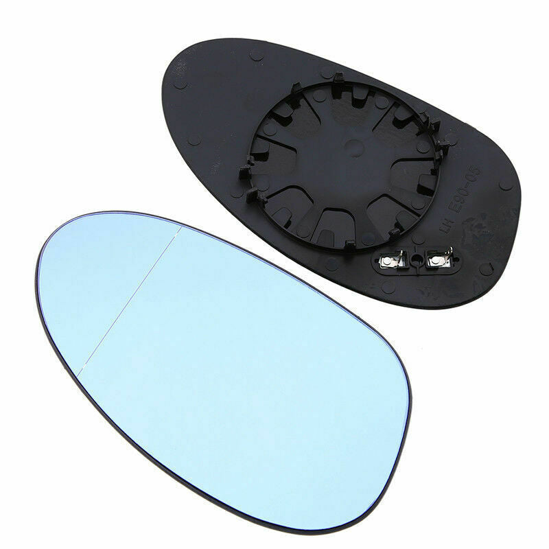 Pair Rearview Mirror Glass Heated Blue Fits BMW 1/3-Series E81 E46 E+ 2008-2014
